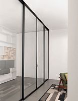 Sliding partition QUADRAglazeddouble-glazedaluminum