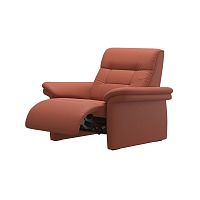 Contemporary armchair MARYfabricleatherwith footrest