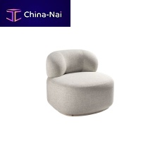Contemporary fireside chair LUA 401fabricupholsteredgray