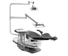 Dental treatment unit with hydraulic chair P4 with delivery systemwith light