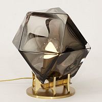 Table lamp WELLESmetalblown glassalabaster
