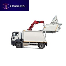 Rear-loader waste collection vehicle CRANE PRO 100-750with crane