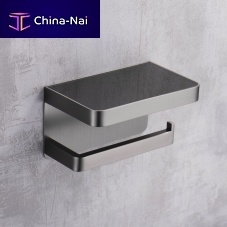 Wall-mounted toilet roll holder H78stainless steelglasspolished