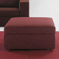 Contemporary ottoman Patfabricsquarewith removable cover