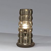 Table lamp CORNO DUCALEwireblown glasssmoked glass