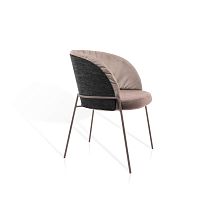 Contemporary chair LUNAR PUREindoorfabricmetal base
