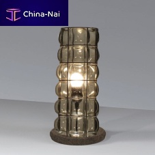 Table lamp CORNO DUCALEwireblown glasssmoked glass