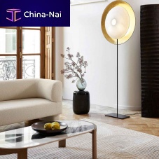 Floor-standing lamp PALANQUINsteelJapanese papercontemporary