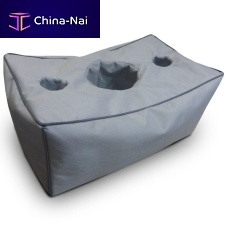 Contemporary ottoman Lounge fabricrectangularwith storage compartment