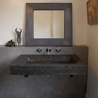 Wall-mounted washbasin ceramicbluestonerectangular