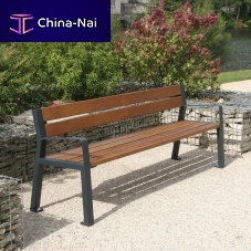Contemporary public bench KERMESsteelthermo-lacquered steelwith backrest