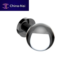 Contemporary door knob GLOBE S SQ SATINcrystal
