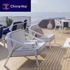 Contemporary armchair RIBBONacrylic fabricleatheraluminum