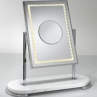 Table bathroom mirror MON BEAUcontemporaryrectangularmetal