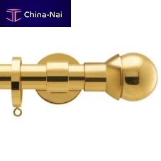 Brass curtain rod LUX manualceiling mountedwall-mounted