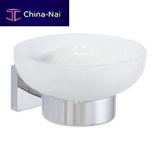 Wall-mounted soap dish 9400430chromed metalglass