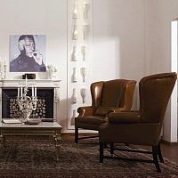 Classical armchair leatherwingbrown