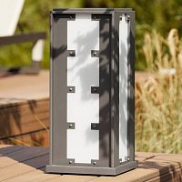 Contemporary lantern CORBINglassironLED