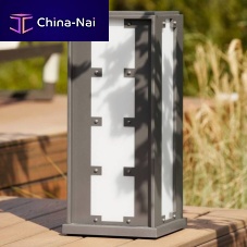 Contemporary lantern CORBINglassironLED