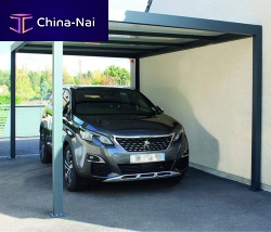 Thermo-lacquered aluminum carport C150polycarbonate