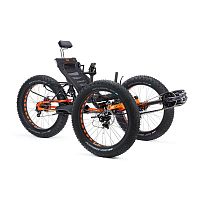 Crank-propelled recumbent trike FULL FATadultblackorange