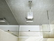 Glass shower cubicle BX.502 LITEfixedcornerclear glass