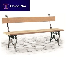 Traditional garden bench INESpinecast ironwith backrest