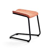 Contemporary stool ADDfabricleatherchrome steel base