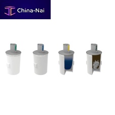 Galvanised steel waste container Blue Beein-groundfor urban wastefor paper