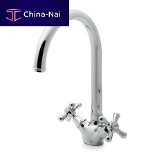 Countertop double-handle mixer tap 173761chrome-plated brasskitchen1-hole
