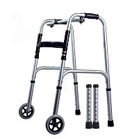 2-wheel walker steelfoldingheight-adjustable