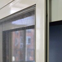 Roll-up insect screen for windows