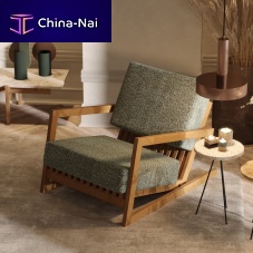 Contemporary armchair KRAMfabricleatherbirch