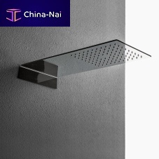 Wall-mounted shower head rectangularwaterfallwith chromotherapy