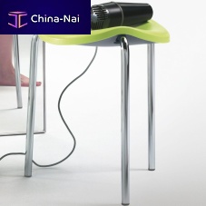 Contemporary stool WELLtechnopolymerchrome steel base3-legged