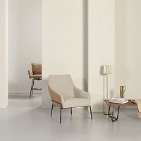 Contemporary armchair Jollyfabricleathersteel