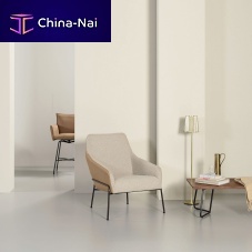 Contemporary armchair Jollyfabricleathersteel