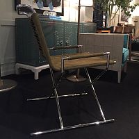 Contemporary chair MODENA indoorleatherpolished steel