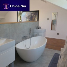 Oval bathtub PERLATO PETITEfreestandingdeepcomposite