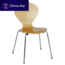 Contemporary chair Erfindoorbeechchromed metal base