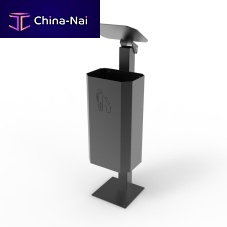 Galvanised steel waste bin CR-Tfor paperwith lid