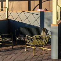 Contemporary sofa patiometalgreen
