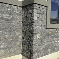 Stone wall cladding LEDGESTONE : BLACK RUNDLEexteriortextureddecorative