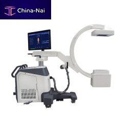 Mobile C-arm RCM-605X with flat panel detectorwith integrated video monitor