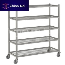 Transport trolley for the food industry