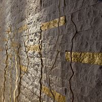 Natural stone wall cladding panel ROCK STAR JEWELindoortexturedgray