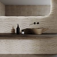Interior wall covering ZENmarbletexturedsand look