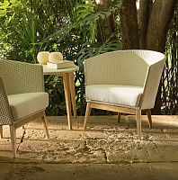 Traditional club chair ARCfabricteaksynthetic fiber