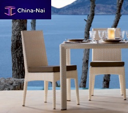Contemporary garden chair AMBERESindoorfabricsynthetic fiber base