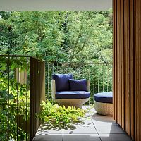 Contemporary armchair Paradise Birdwaterproof fabriccompositewith removable cushion